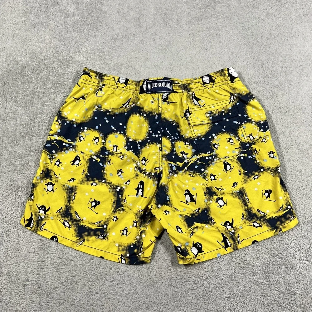 Vilebrequin Swim Shorts Mens 2XL Ski Penguin Print Lined Beach
